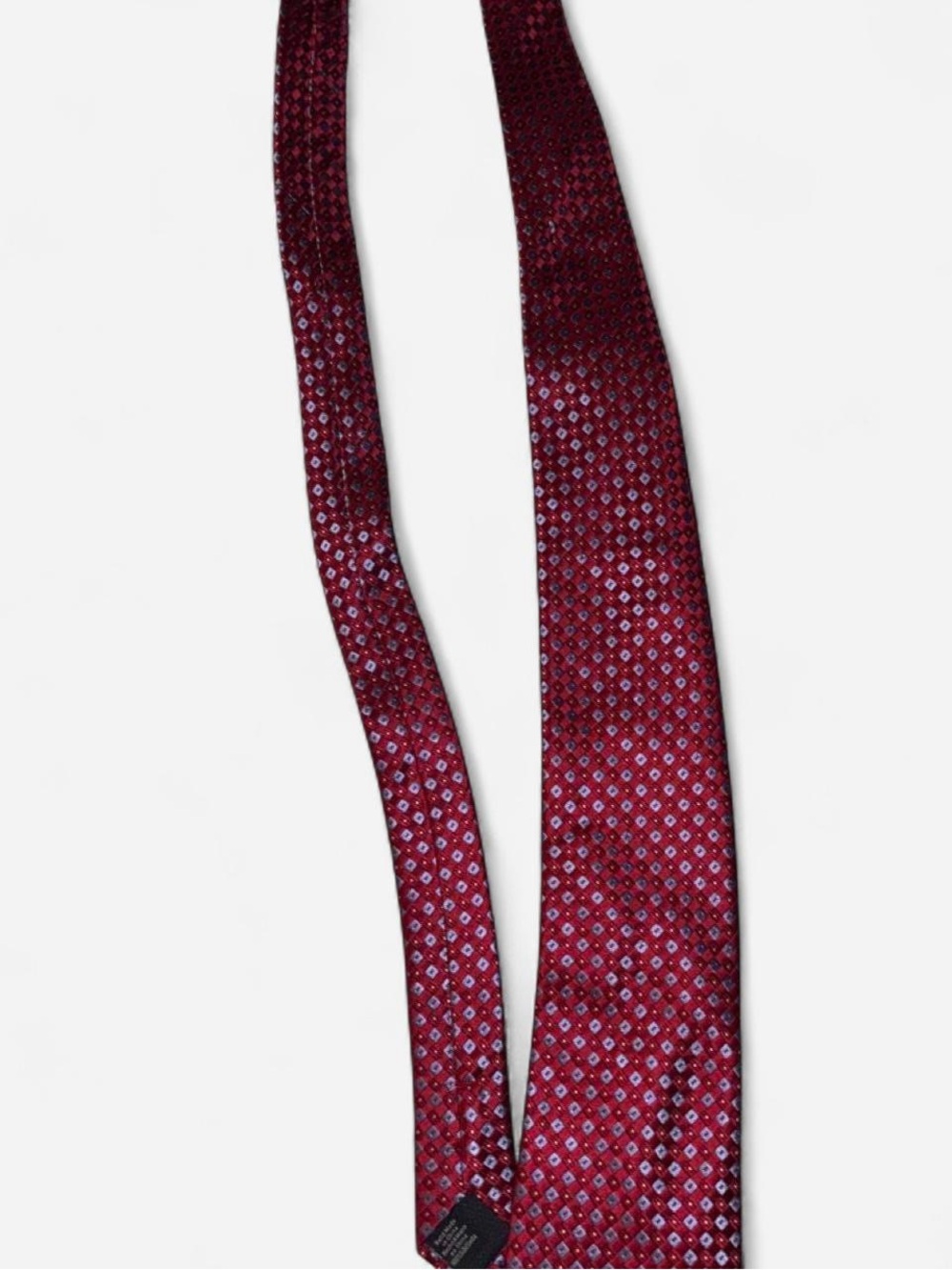 Elegant Burgundy Geometric Silk Tie